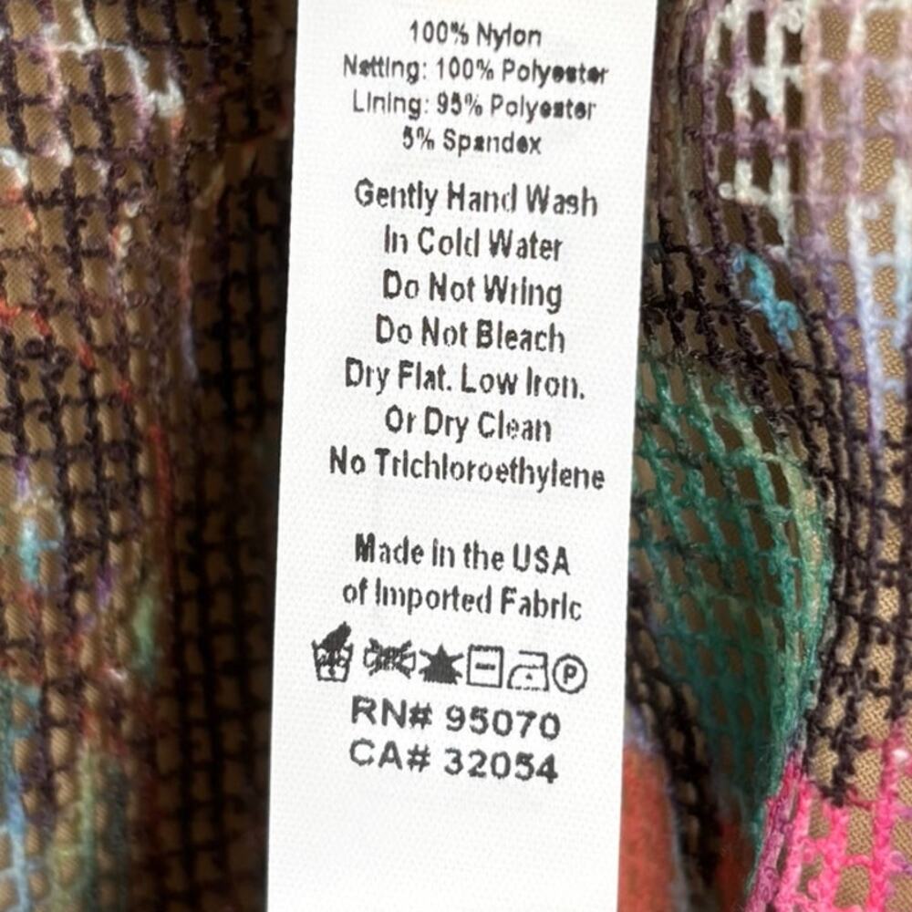 Anthropologie Weston Amisi Mesh Dress Size Medium in Green Motif - Picture 8 of 11